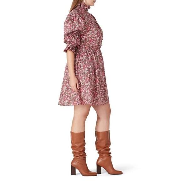 Philosophy di Lorenzo Serafini Puff Shoulder Dress in Red 2 Womens Floral - Picture 4 of 16